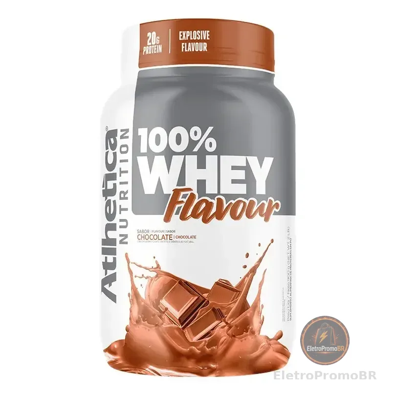 100% Whey Protein Flavour 900g Atlhetica Nutrition Sabor Chocolate