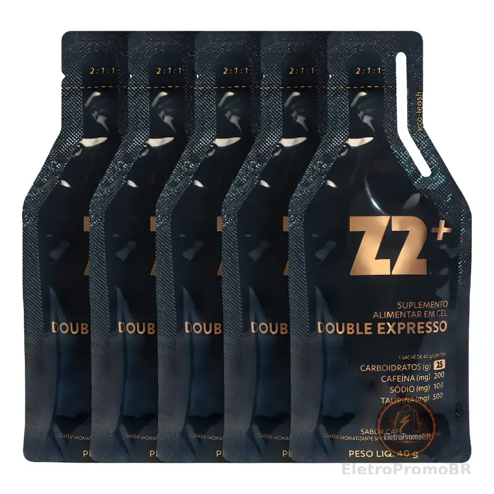 Energy Gel Z2+ Double Expresso Box 10 Unidades Sachê 40g Double Expresso