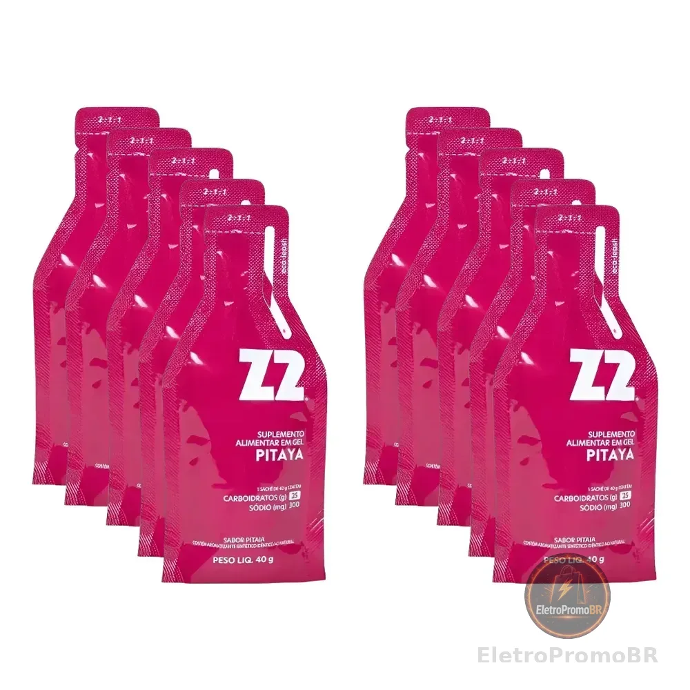 Gel Z2 Sabor Pitaya Kit Com 10 Sachês Da Z2foods