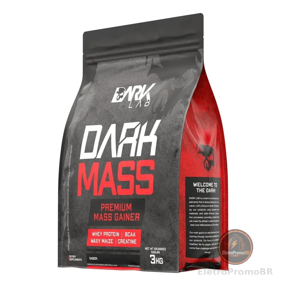 Hipercalórico Dark Mass 3kg Dark Lab Sabor Morango