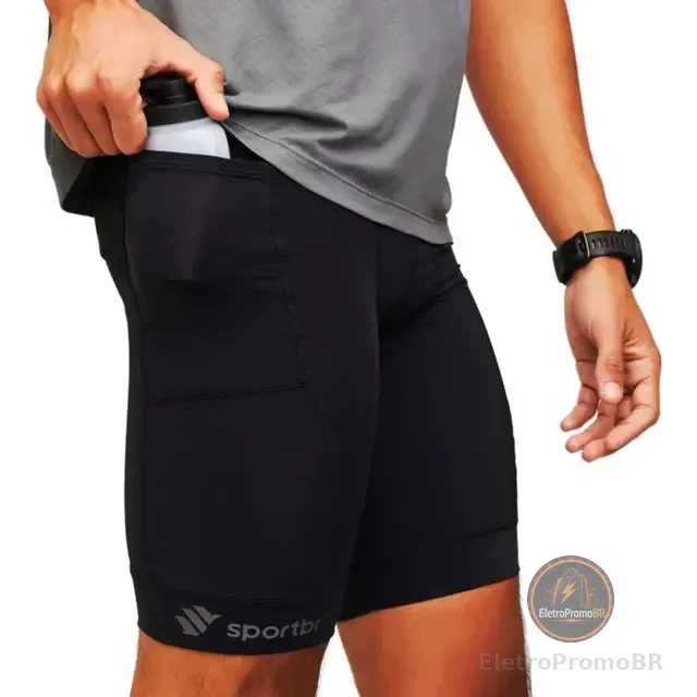 Bermuda De Compressão Masculina Performance Para Corridas