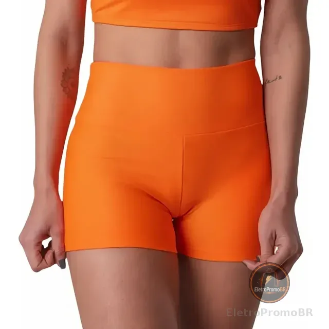 Shorts Legging Feminino Academia Casual Fitness Suplex