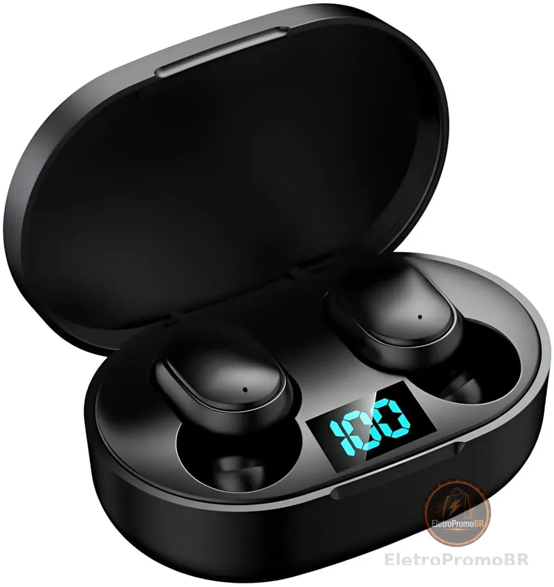 Fone de Ouvido Bluetooth 5.1 TWS Premium Wireless com Luz LED, Som Hi-Fi Estéreo, Cancelamento de Ruído, Toque Inteligente, Bateria Longa, Microfone, Compatível com Android e iOS
