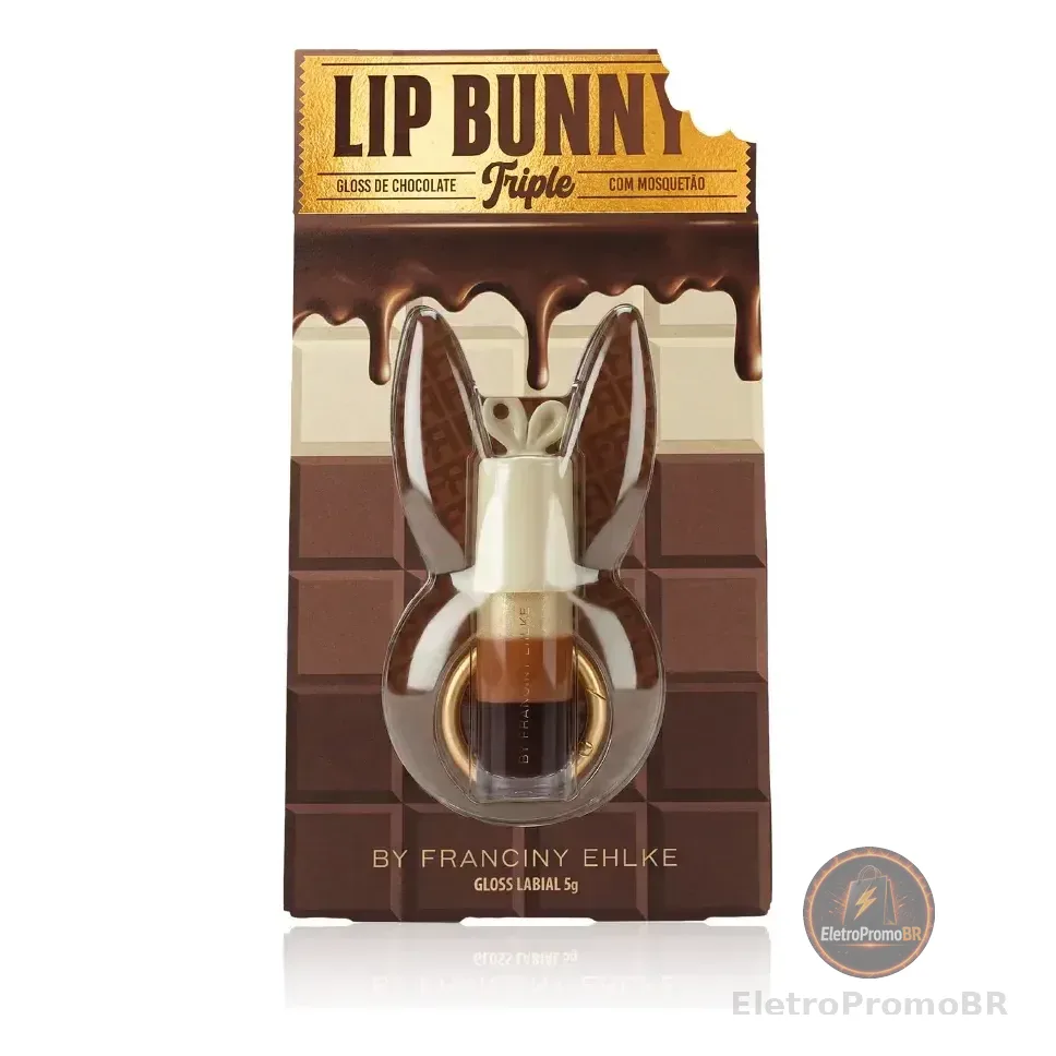 Gloss Labial Lip Bunny Triple - Fran By Franciny Ehlke Marrom