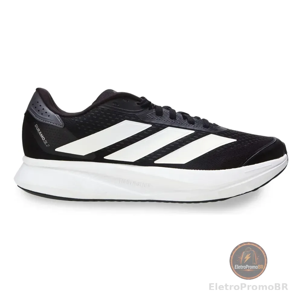 Tênis De Corrida Masculino Duramo Sl 2 adidas Preto E Branco Liso 40 Br