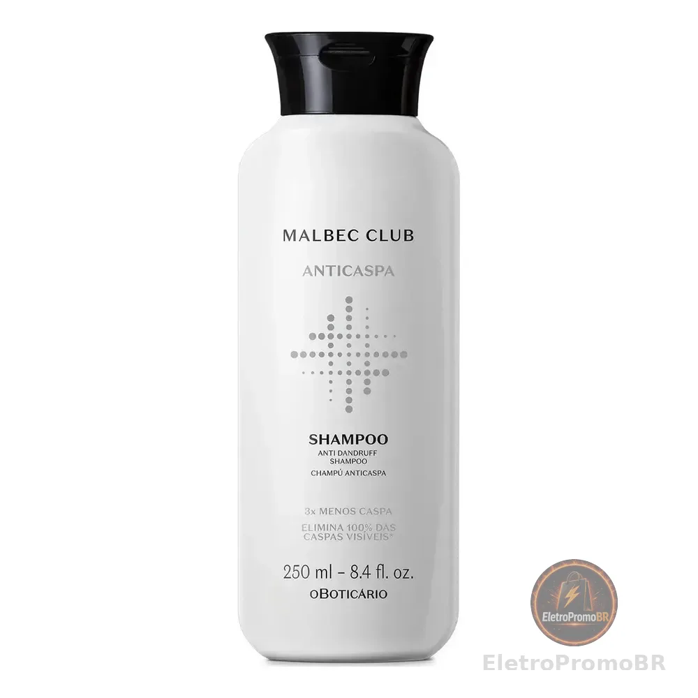 Shampoo Masculino Anticaspa Malbec Club 250ml O Boticário