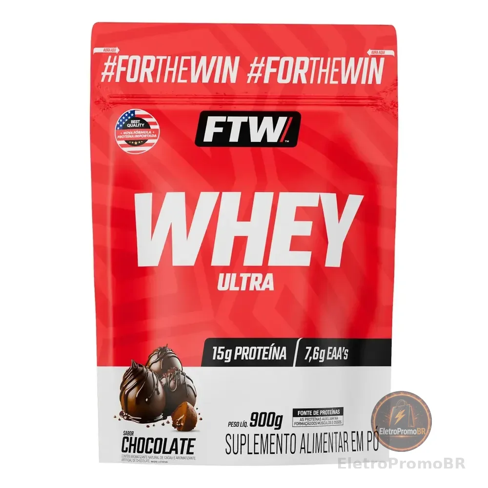 Whey Concentrado Ultra Protein Refil 900g Sabor Chocolate - Ftw