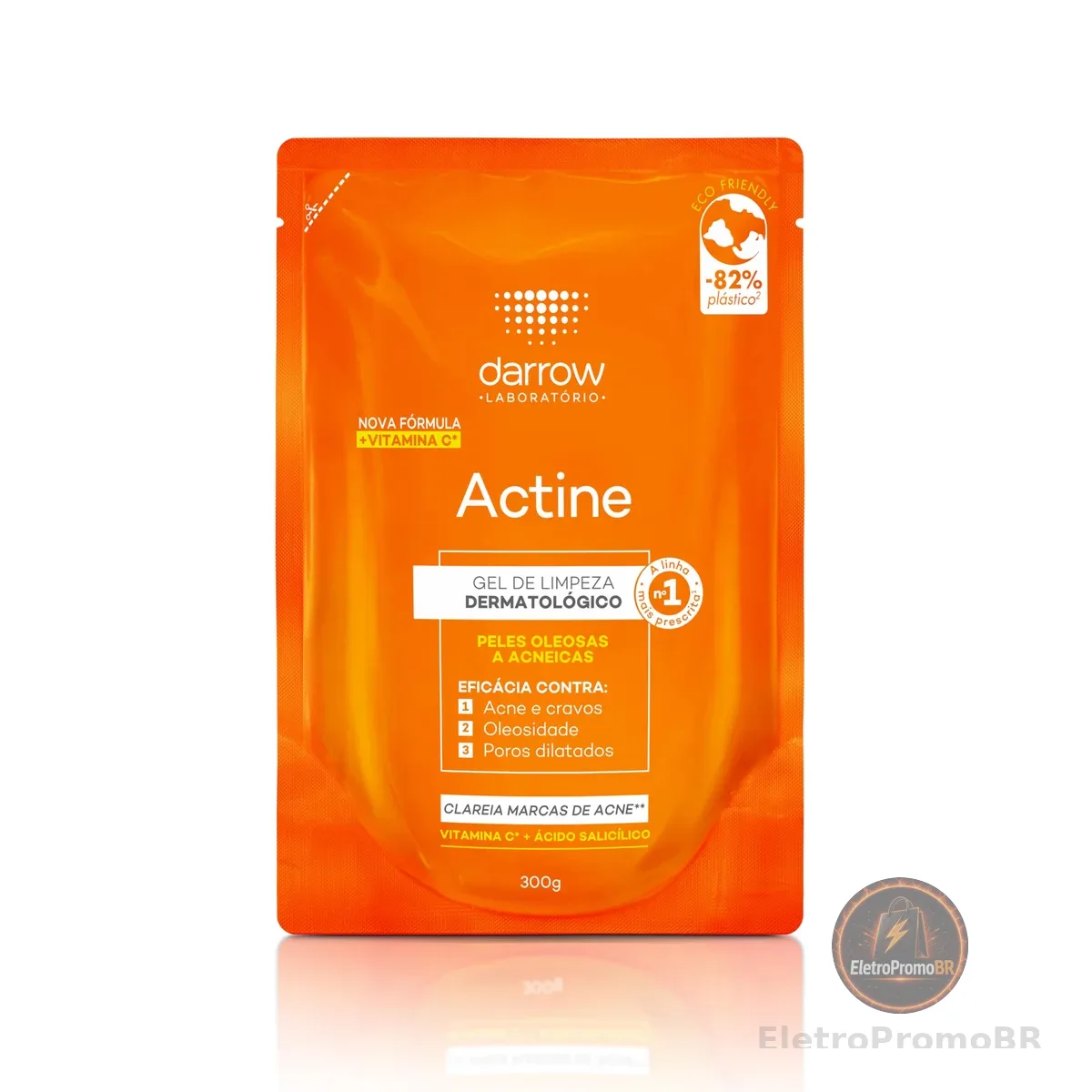 DARROW ACTINE GEL DE LIMPEZA REFIL 300G, Cor: Laranja, Número itens:1