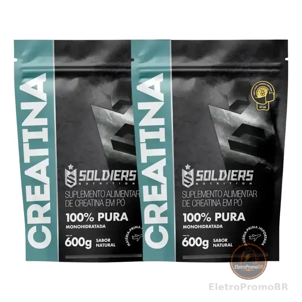 Creatina Monohidratada 1200g Soldiers Nutrition 100% Pura Sem Sabor
