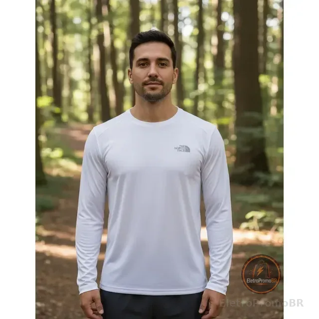Camiseta The North Face Masc Hyper Tee Crew Manga L Original