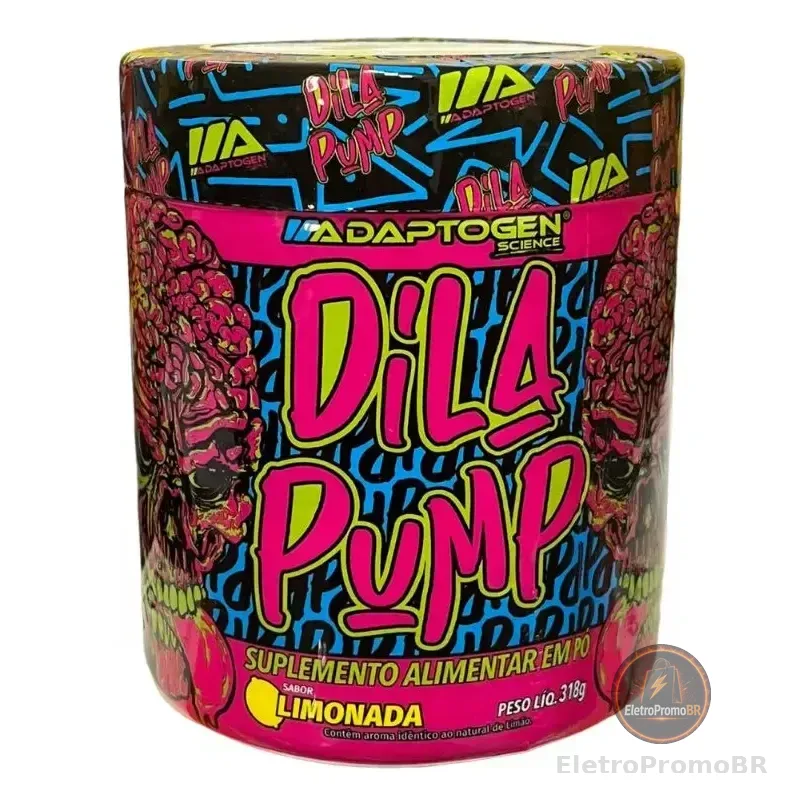 Suplemento Em Pó Dila Pump Pre Treino Sem Cafeína Adaptogen Science Pote De 318g Sabor Limonada