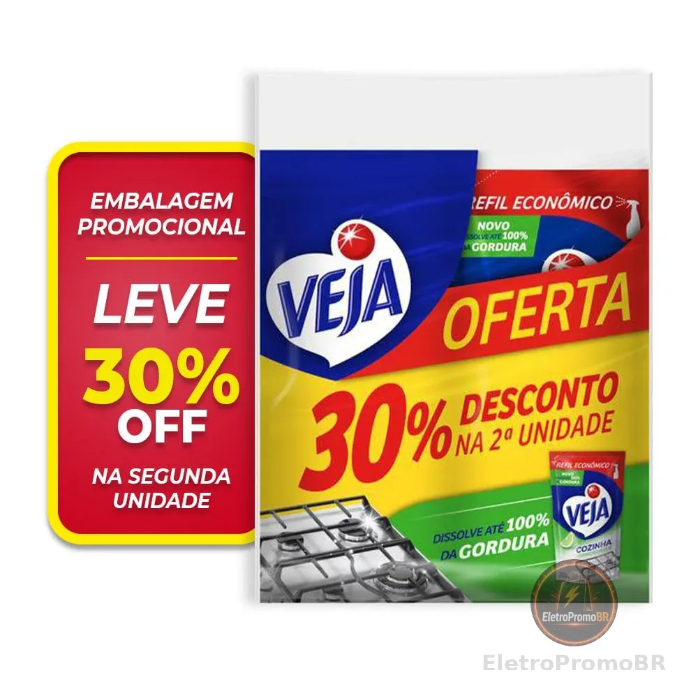 Veja Desengordura Rápido Limpador Limão com 2 unidades de 400ml