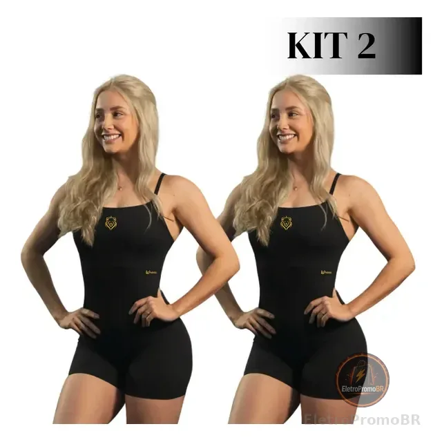 Kit 2 Macaquinhos Fitness Virgínia Zero Transparência Luxo