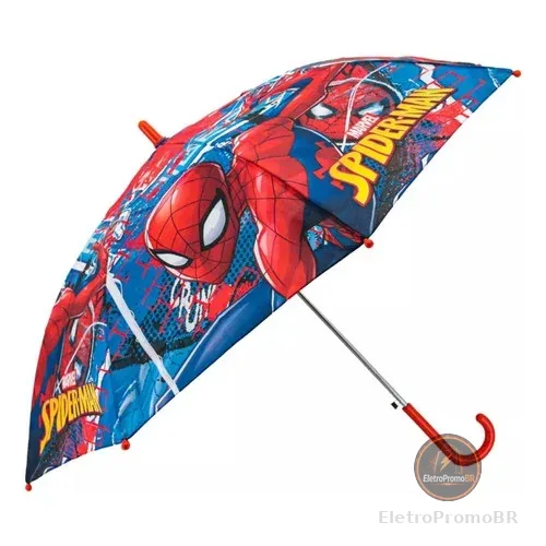 Guarda Chuva Sombrinha Automática Infantil Homem Aranha Tecido