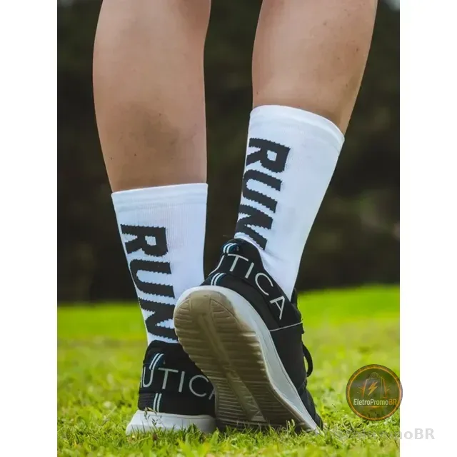 Meia Corrida Ciclismo Hupi Cano Médio Poliamida Lançamento