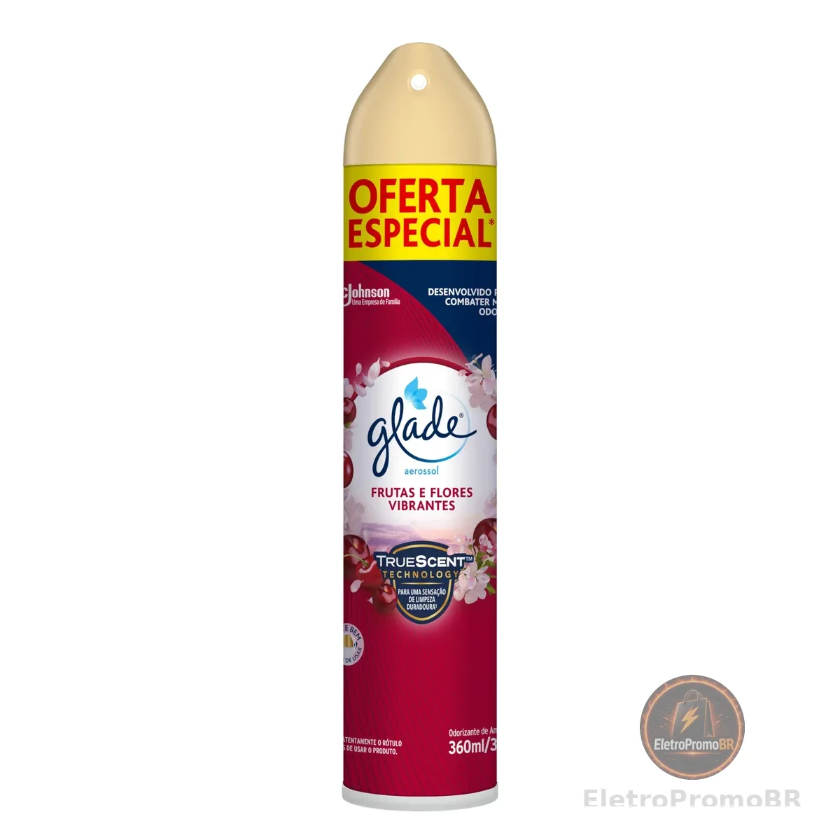 Glade Aromatizador de Ambiente, Odorizador de Ambiente, Frutas e Flores Vibrantes, Aerosol 360ml
