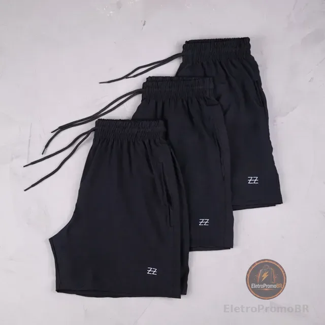 Kit 3 Bermudas Masculinas Academia Treino Praia Verão Fit