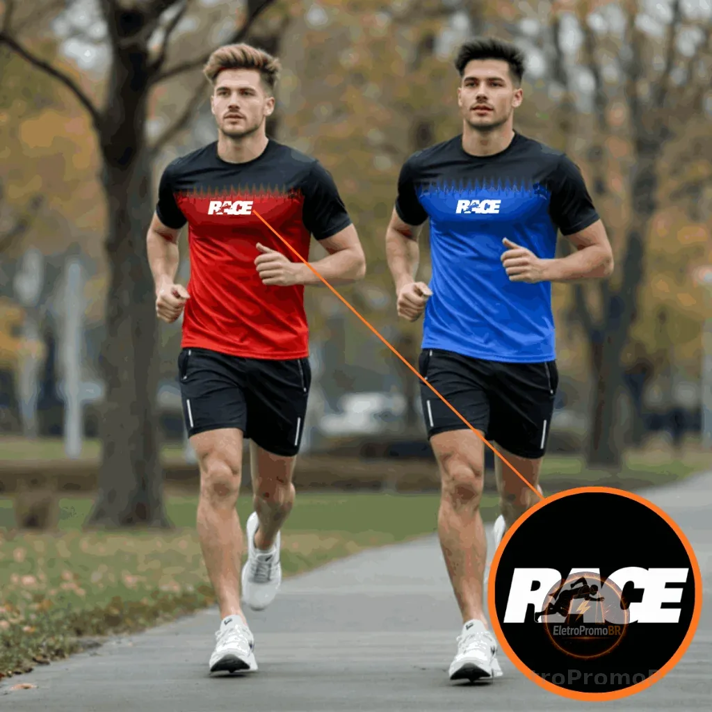 KIT 2 Camisetas Masculina Dryfit Sublimada Esportiva Academia Cores Variadas