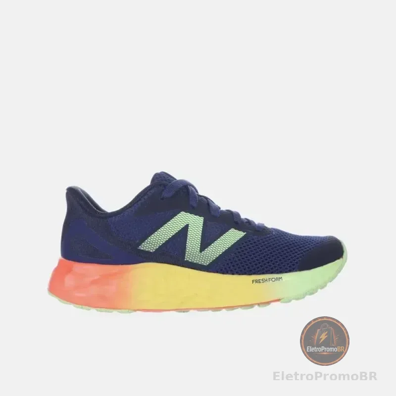 Tenis New Balance Fresh Foam Arishi V4 Infantil Azul-marinho Lisa 33 Br