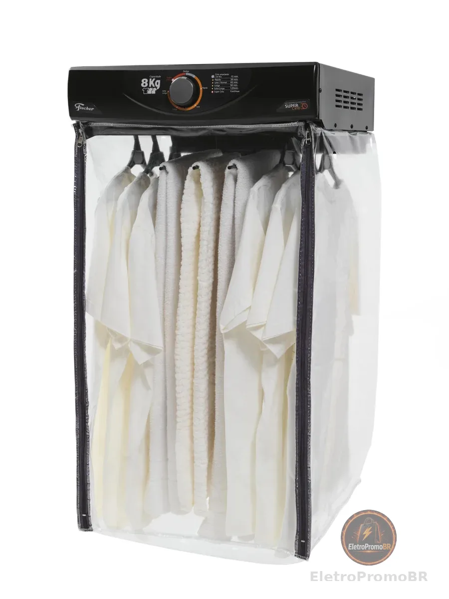 FISCHER SECADORA DE ROUPAS SUPER CICLO 8KG BLACK 127V - 28200-100530
