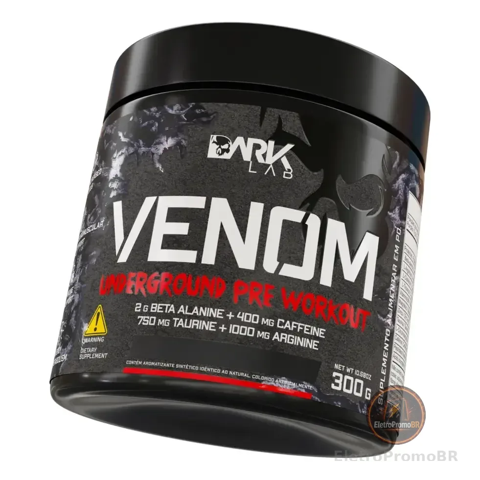 Pre Treino Venom Underground 300g Frutas Vermelhas Dark Lab Ponche De Frutas