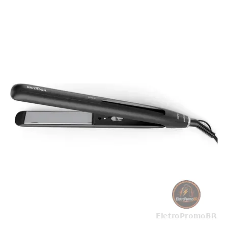 Prancha De Cabelo Britânia Revestimento Cerâmico 200°c Bpr03a Preto 127/220v