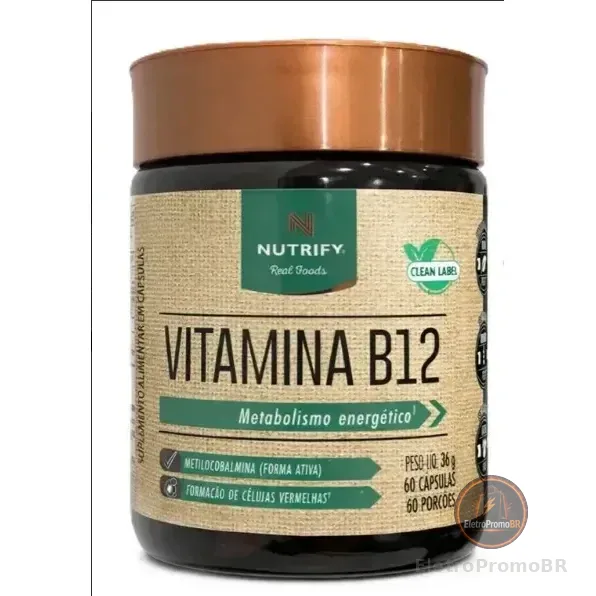 Vitamina B12 Metilcobalamina 414% 60caps Nutrify Cápsulas