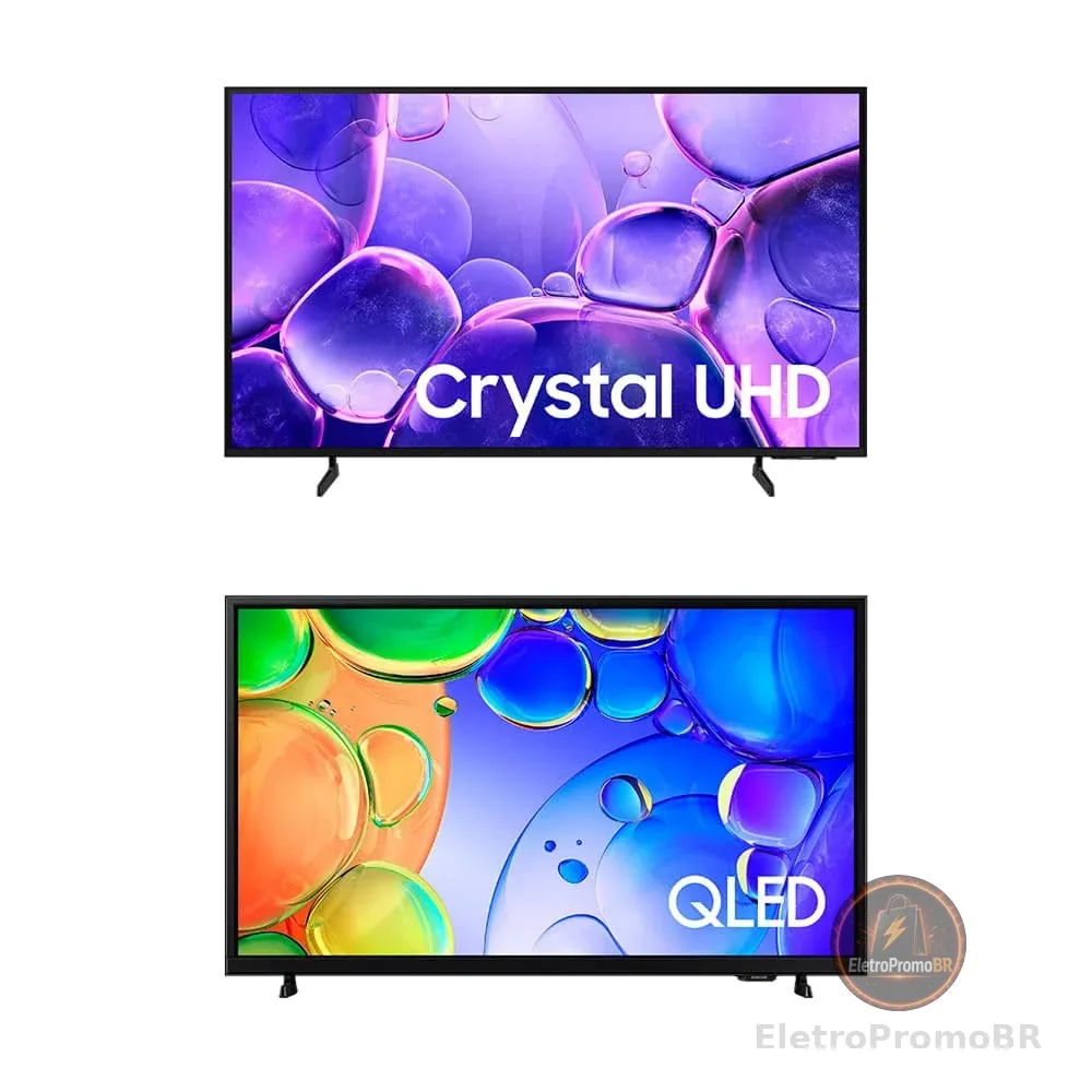 Smart TV 55" Crystal UHD 4K U8100F + Smart TV 43" QLED Full HD