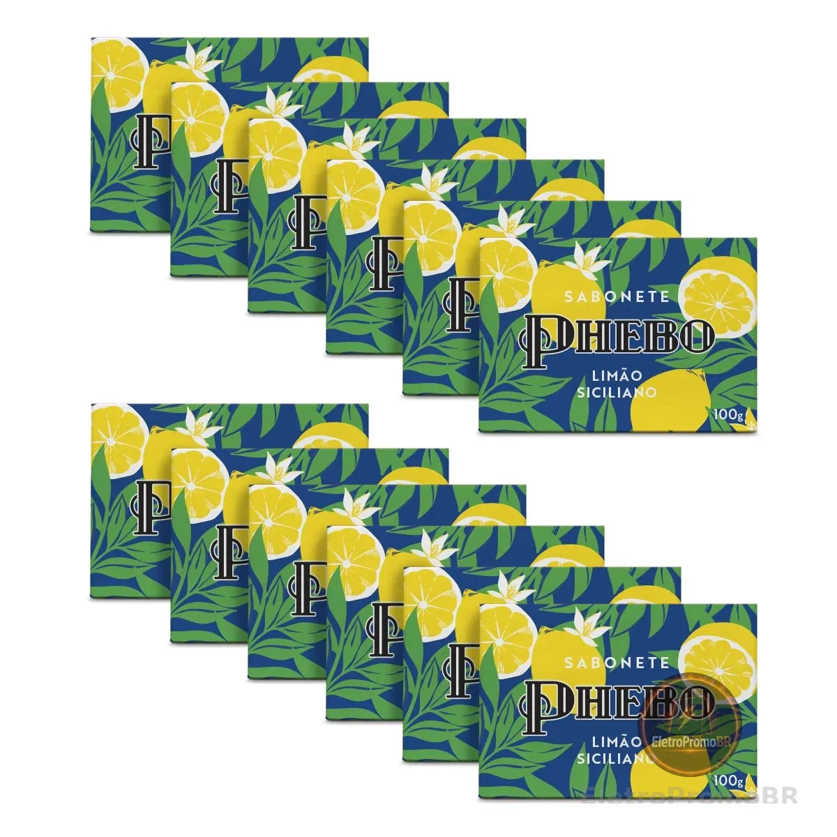 Phebo Sabonete, Limão Siciliano, 100g, 12 unidades