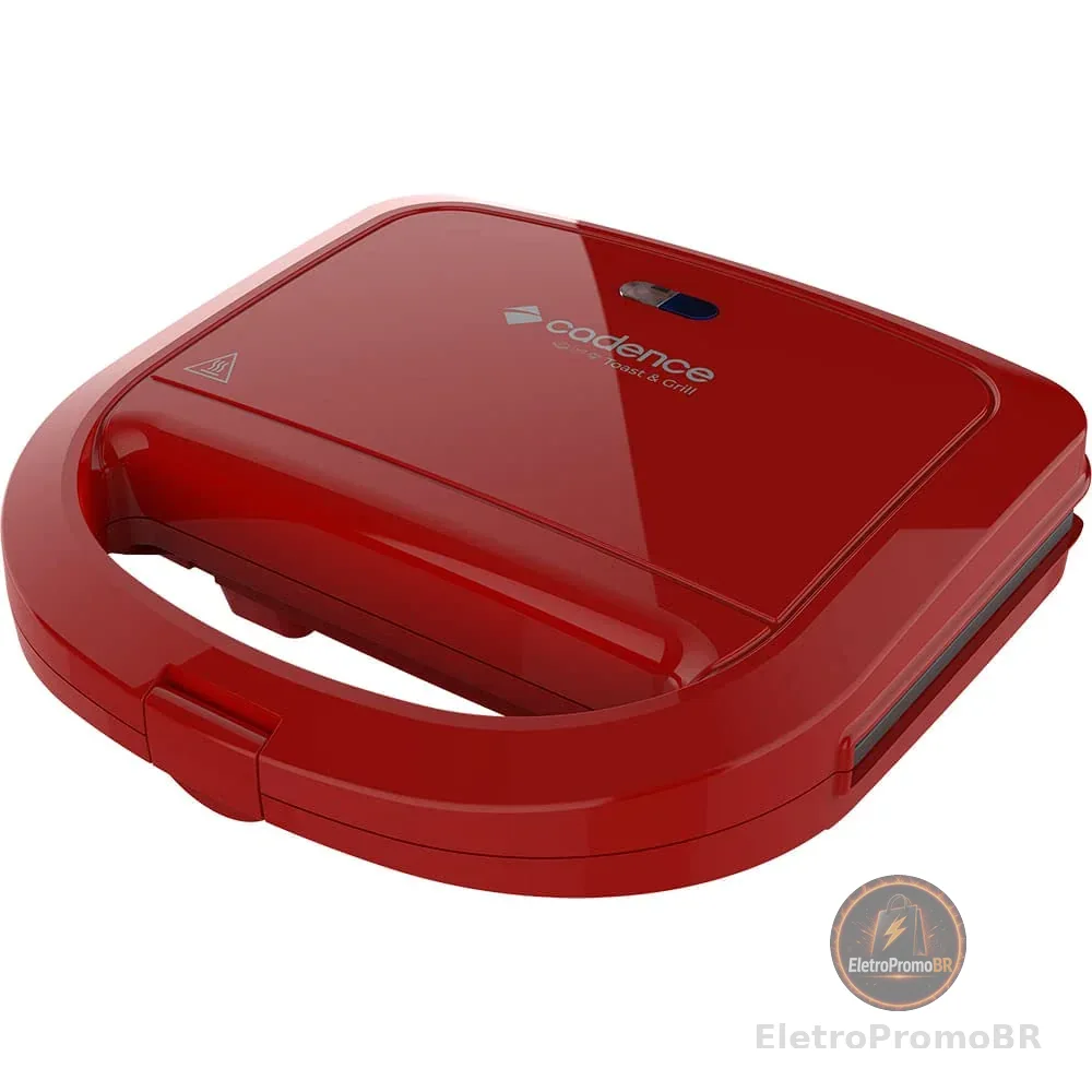 Sanduicheira Minigrill Cadence Colors Vermelha 127V - SAN261, Modelo:SAN261-127V