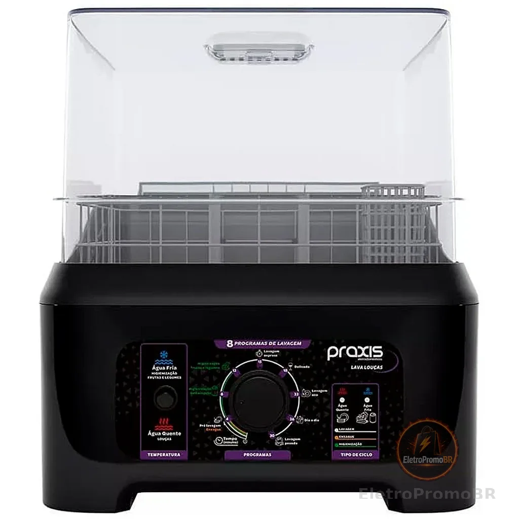 Lava Louças Praxis Portátil LLPP Semi-Automática 127V Preto