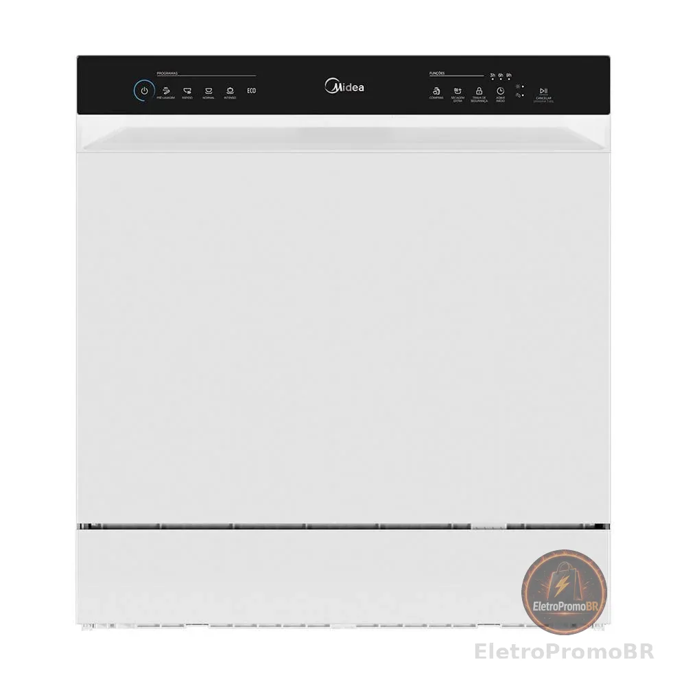 Lava Louças 8 Serviços Branca Touch Plus Midea MDWTF08W1 - 110V
