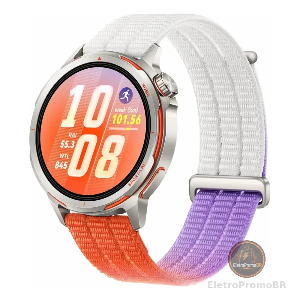 Smartwatch Huawei Watch Gt Runner 2 Bateria Com Autonomia De Até 14 Dias Posicionamento De Precisão Modo Maratona... Cinza Tecida Laranja Amanhecer