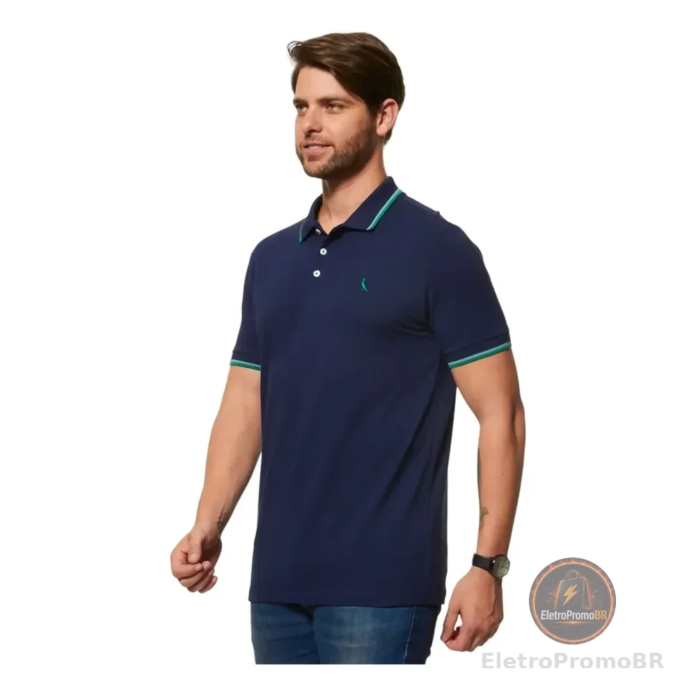 Camisa Polo Friso Duplo Masculino Reserva Adulto Marinho N/a M Lisa