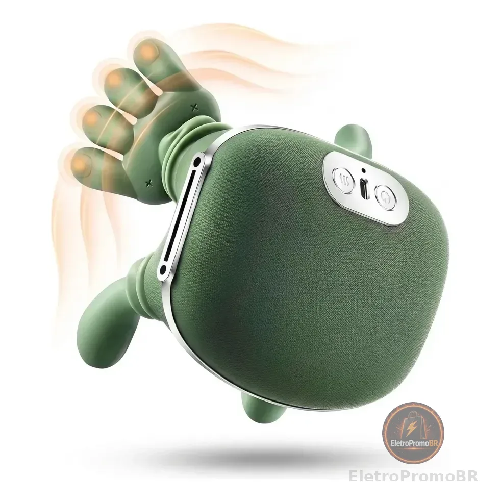 Massageador Pescoço Ombro Recarregável Maozinha Deep Jojosee 127/220v Verde-musgo