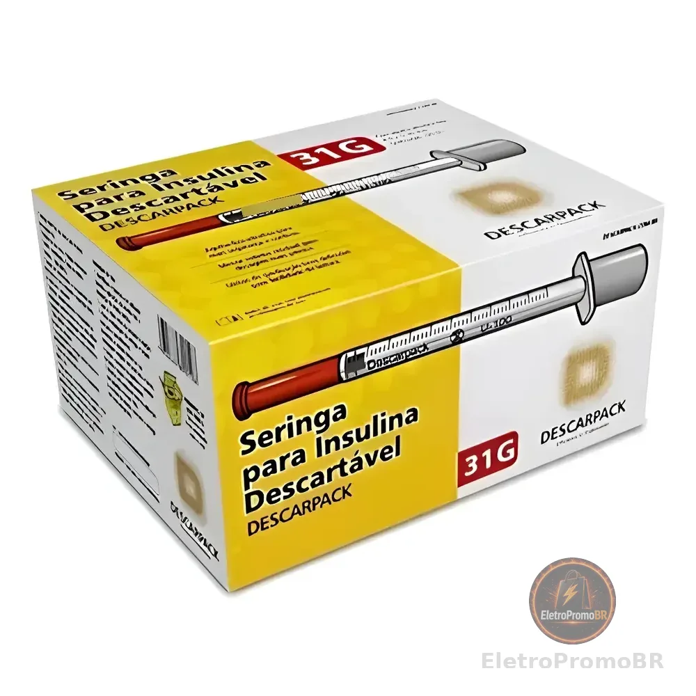 Seringa Insulina 0,5ml Agulha 6,0x0,25mm 100 Un Descarpack