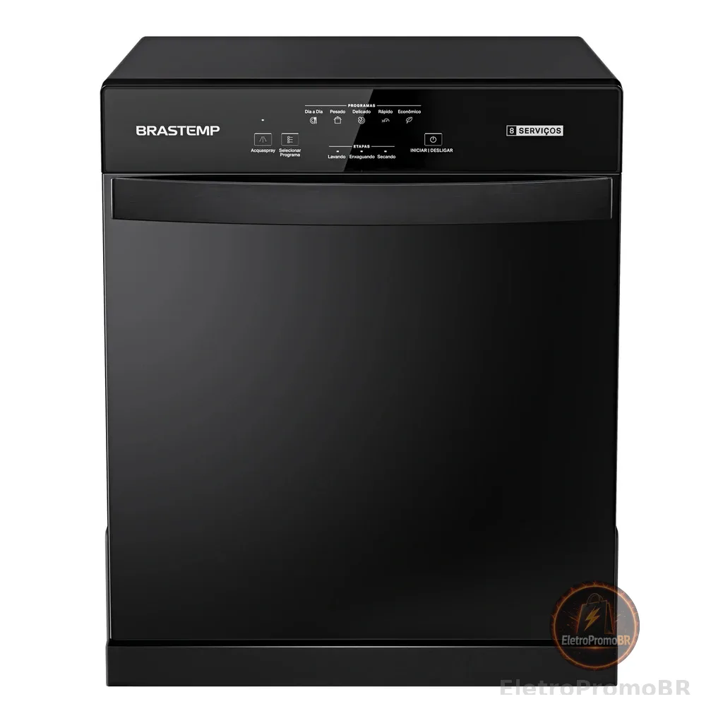 Lava Louças Brastemp 8 Serviços Preta - BLF08AE
