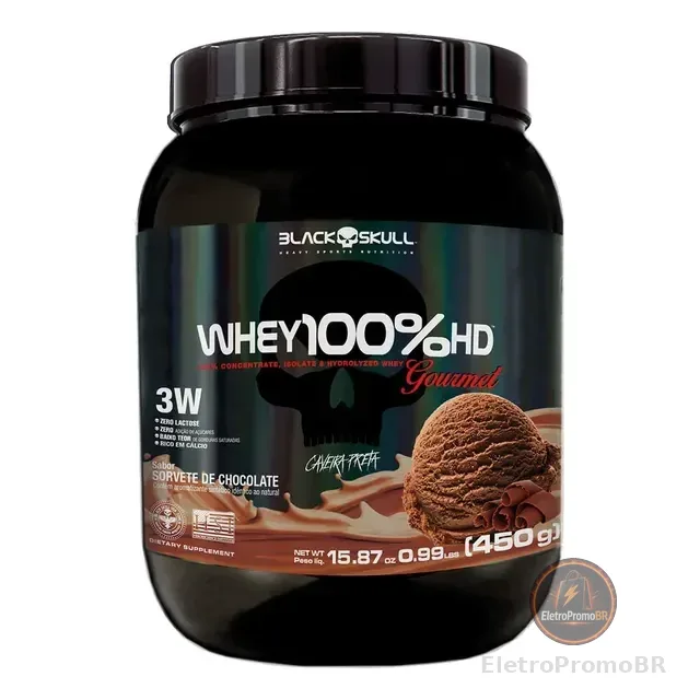 Whey 100%hd Gourmet 450g Black Skull