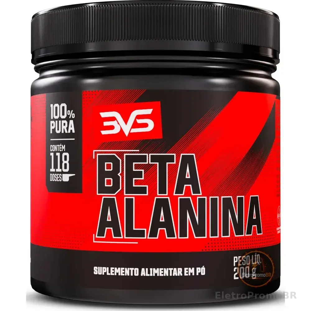 Beta Alanina 200g - Fórmula Avançada 100% Pura Com 117 Doses - 3vs Nutrition Sem Sabor