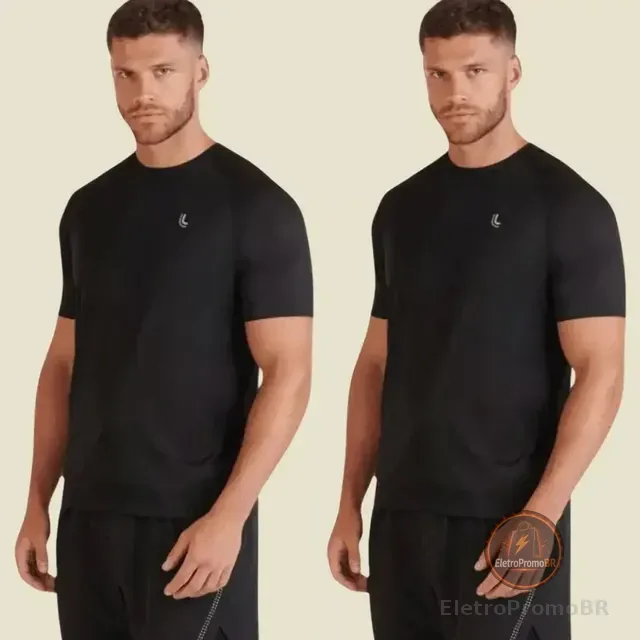 Kit 2 Camiseta Dry Fit Masculina Lupo Básica Academia