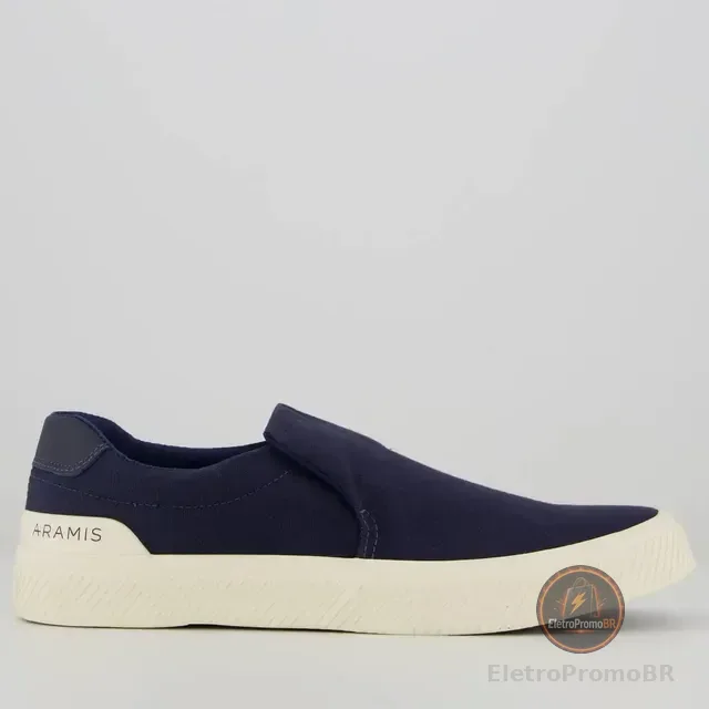 Tênis Aramis Daily Slip Canvas Marinho E Branco