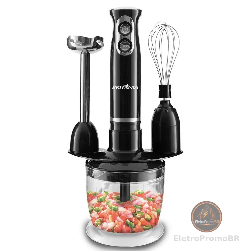 Mixer 3 em 1, 400W, 2 velocidades, Bmx400, Preto, 220v, Britânia