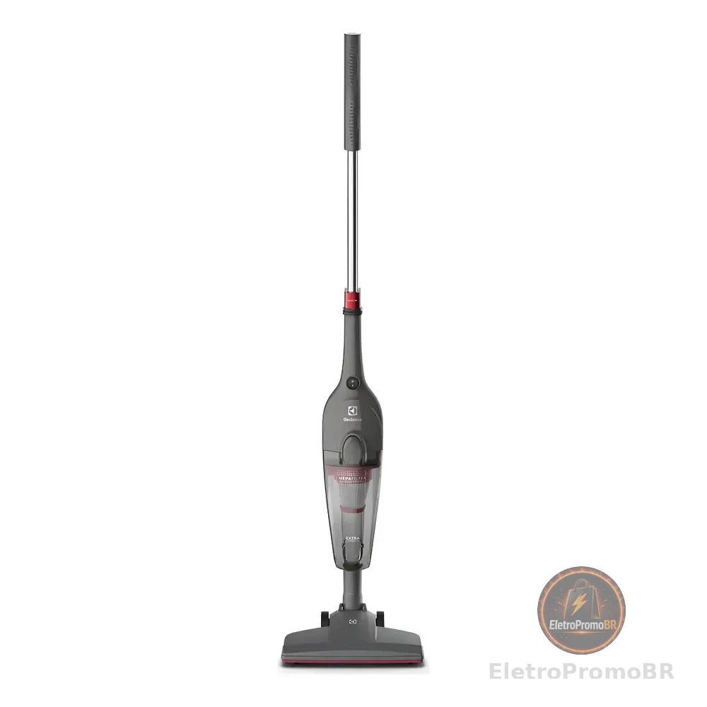 Aspirador De Pó Vertical Com Fio Portátil De Mão 2 Em 1 1450w De Potencia E 1,6 Litros De Capacidade Com Filtro Hepa Electrolux Stk15 Cinza-escuro 127v