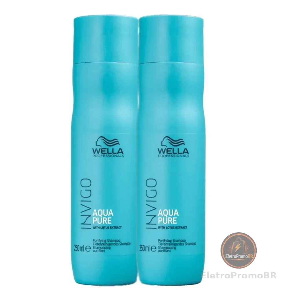 Kit Wella Professionals Invigo Balance Aqua Pure - Shampoo Antirresiduos 250ml (2 Unidades)