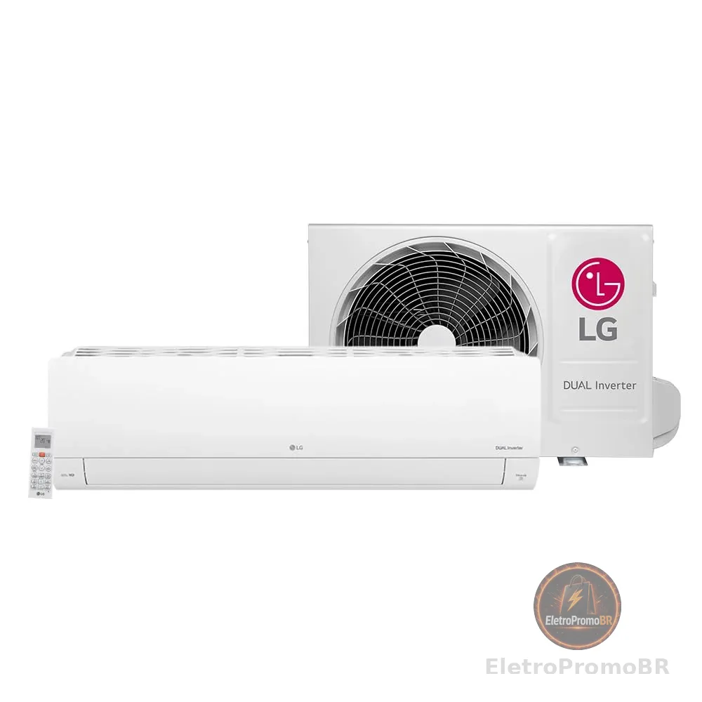Ar Condicionado Split Inverter 12.000 Btus LG Dual Compact +IA Frio S3-Q12JAQAL - 220 Volts
