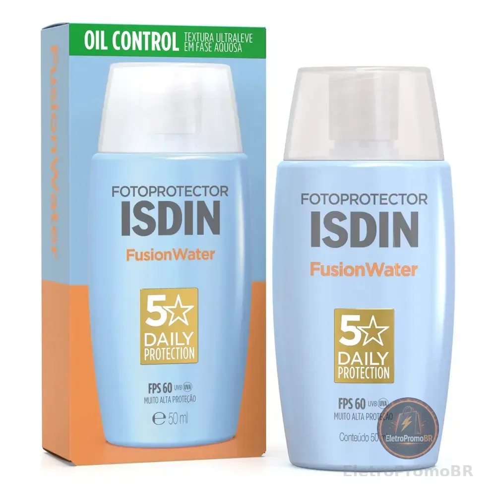 Isdin Protetor Solar Facial Fusion Water 5 Stars Sem Cor Fps 60 - 50ml