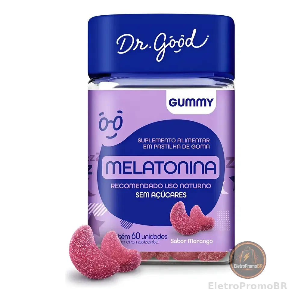 Melatonina Dr. Good Em Gomas Sabor Morango Para Sono Profundo