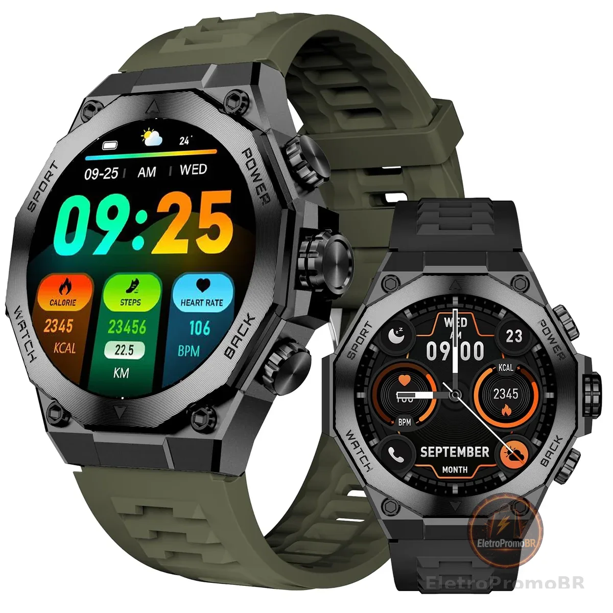 Relogio Inteligente AURAFIT Smartwatch Relógio Inteligente Masculino, 1.43“ AMOLED, AI ChatGPT IP68 à Prova d'Água, Chamadas Bluetooth, 150+ Monitoramento Esportivo