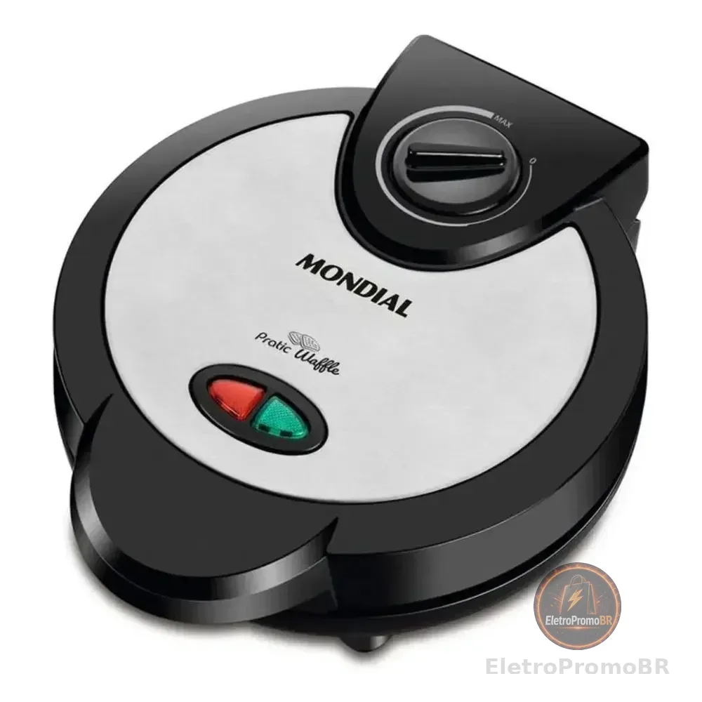 Waffle Maker, Mondial, 1200w - Gw-01 Preto/inoxidável 127v