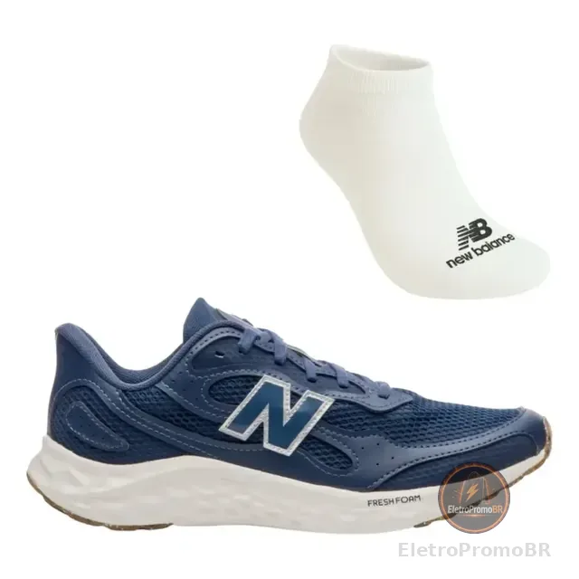 Kit Tênis New Balance Fresh Foam Arishi V4 Masculino E Meia